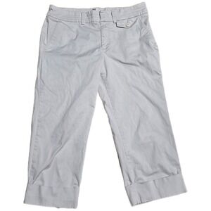 Vintage Old Navy Stretch Capris Pants Women's Size 14 Cream Casual Cropped